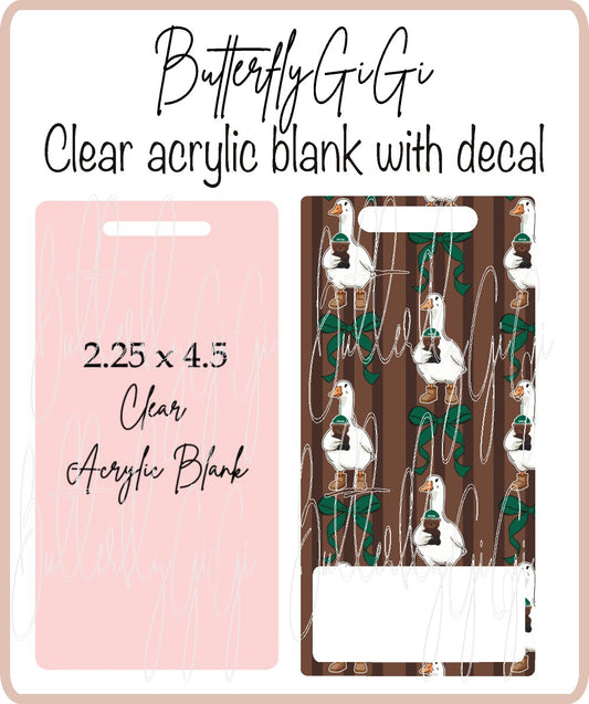 StarB Goose Badge Buddy Acrylic Blank & Decal