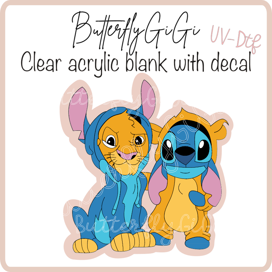 Stitch Simba UvDTF