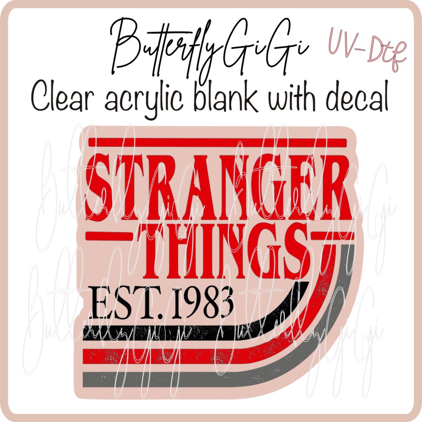 Stranger things 1983 UvDTF