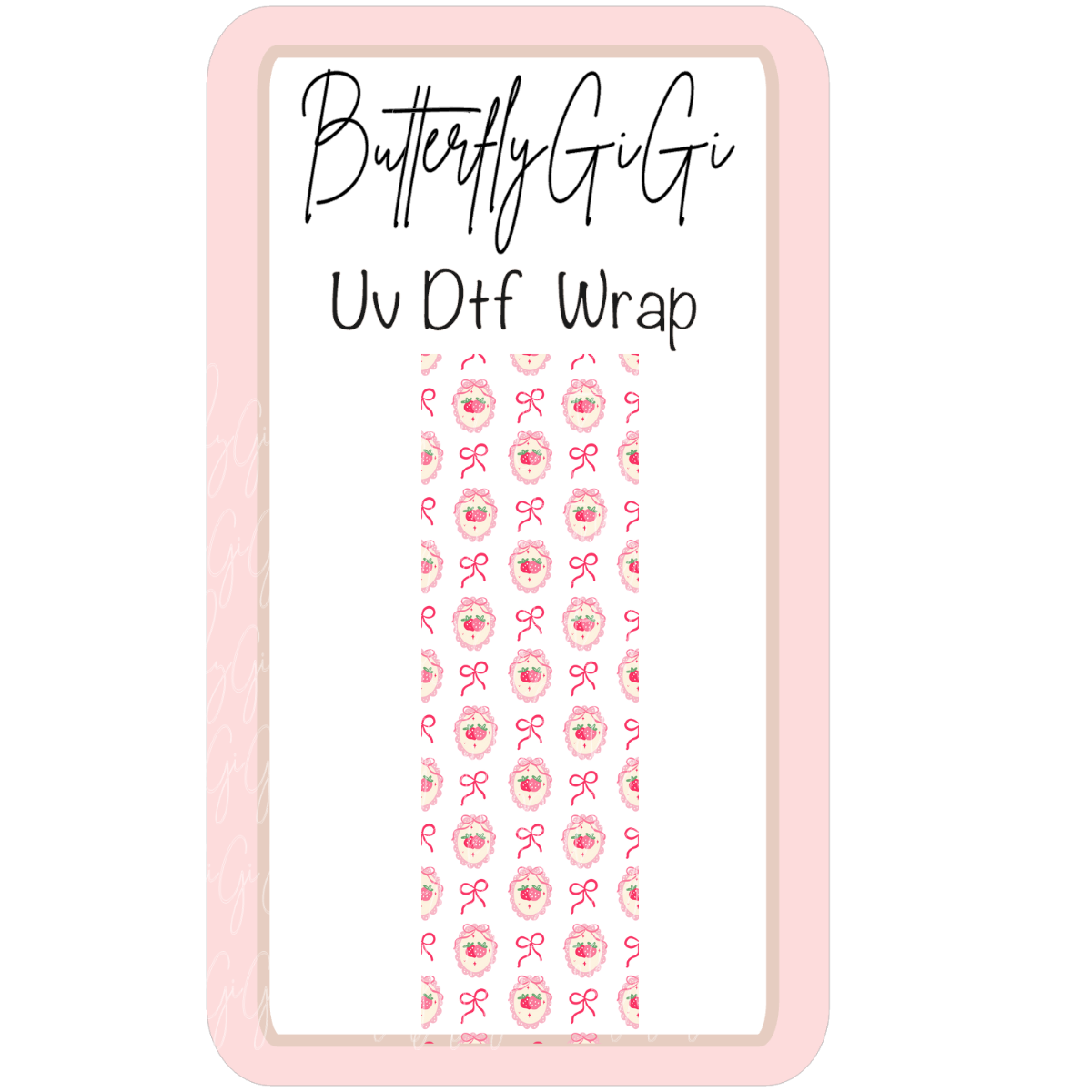 Wrap Strawberry Coquette Uv Dtf