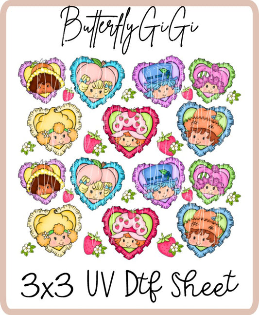 Strawberry Girlies UV Dtf SHEET