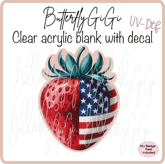 UVDTF Strawberry Patriotic