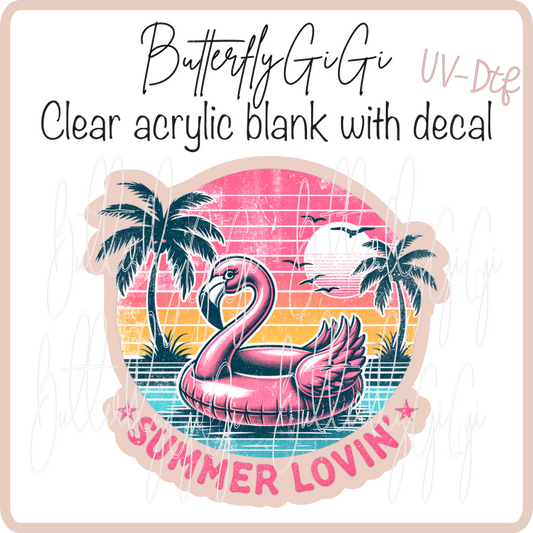 Summer Lovin Flamingo UvDTF