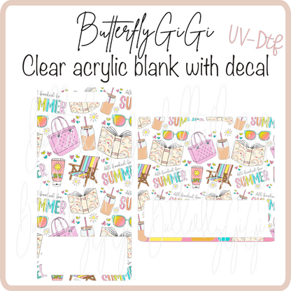 Summertime Badge Buddy Acrylic Blank & Decal
