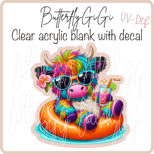 Summertyedye Cow UvDTF