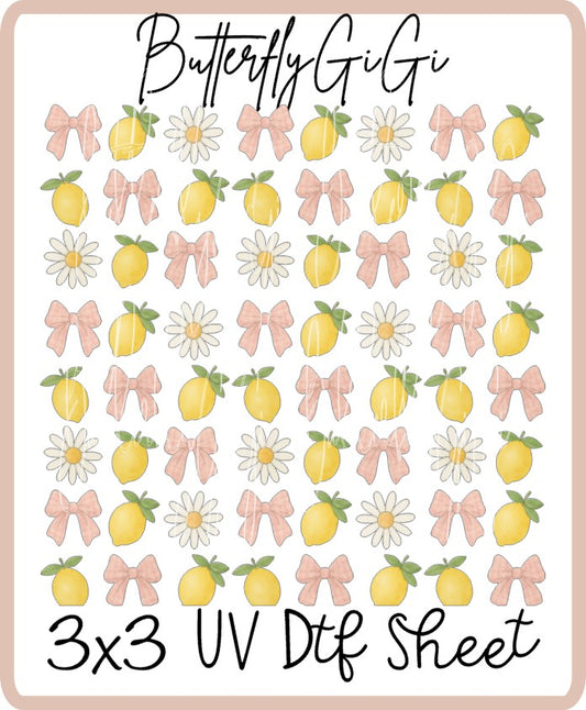 Sweet Lemons UV Dtf SHEET