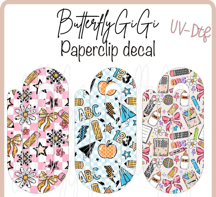 Teacher ABC Paperclip  UvDTF