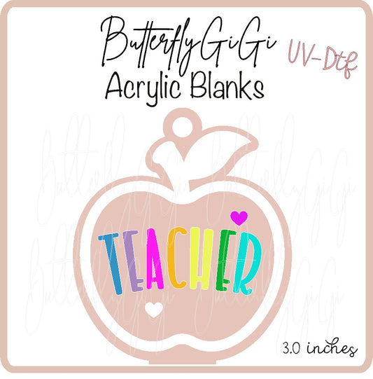 Teacher Apple Keychain