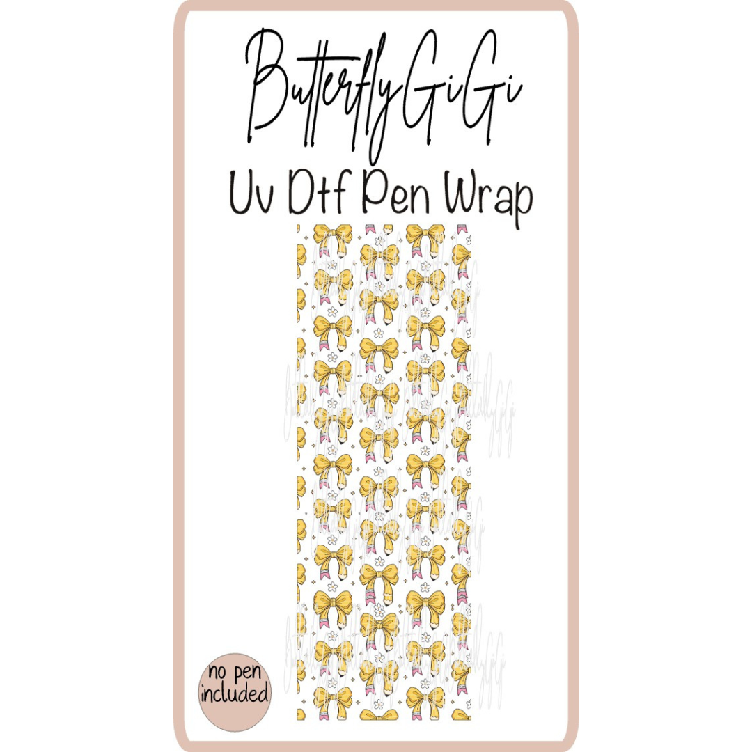 Wrap Teacher Pencil Coquette Uv Dtf