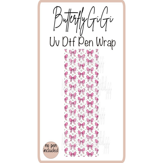 Wrap Teacher Pink Pencil Coquette Uv Dtf