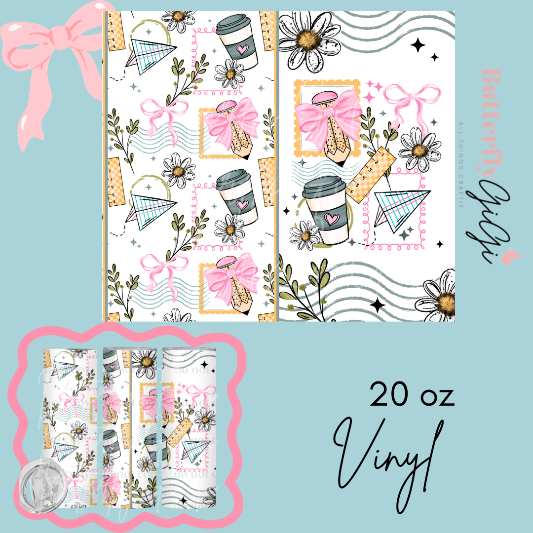Teacher Stamps 20oz Vinyl Wrap
