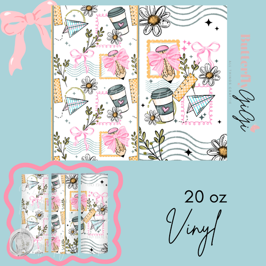 Teacher Stamps 20oz Vinyl Wrap