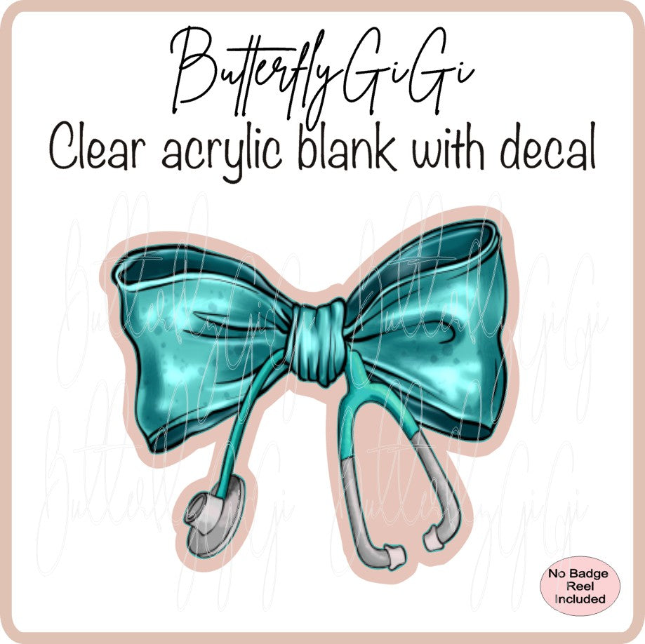 Medical Bow Teal Stethoscope