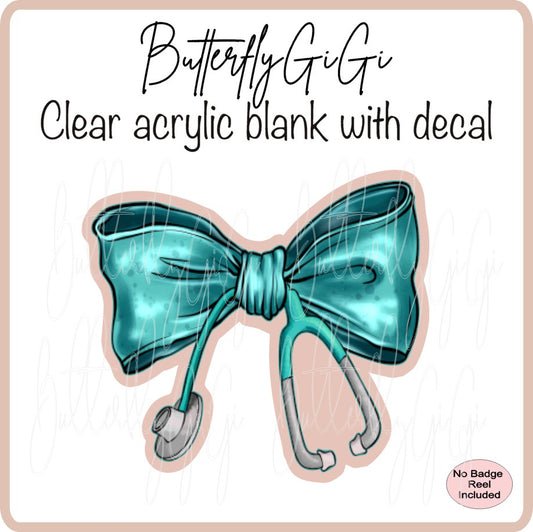 Medical Bow Teal Stethoscope