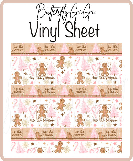 Tis the Gingerbread Split Vinyl Sheet