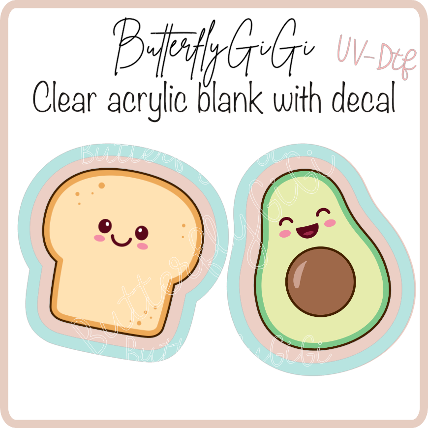 Toast and Avocado Xray Marker Set UVDTF