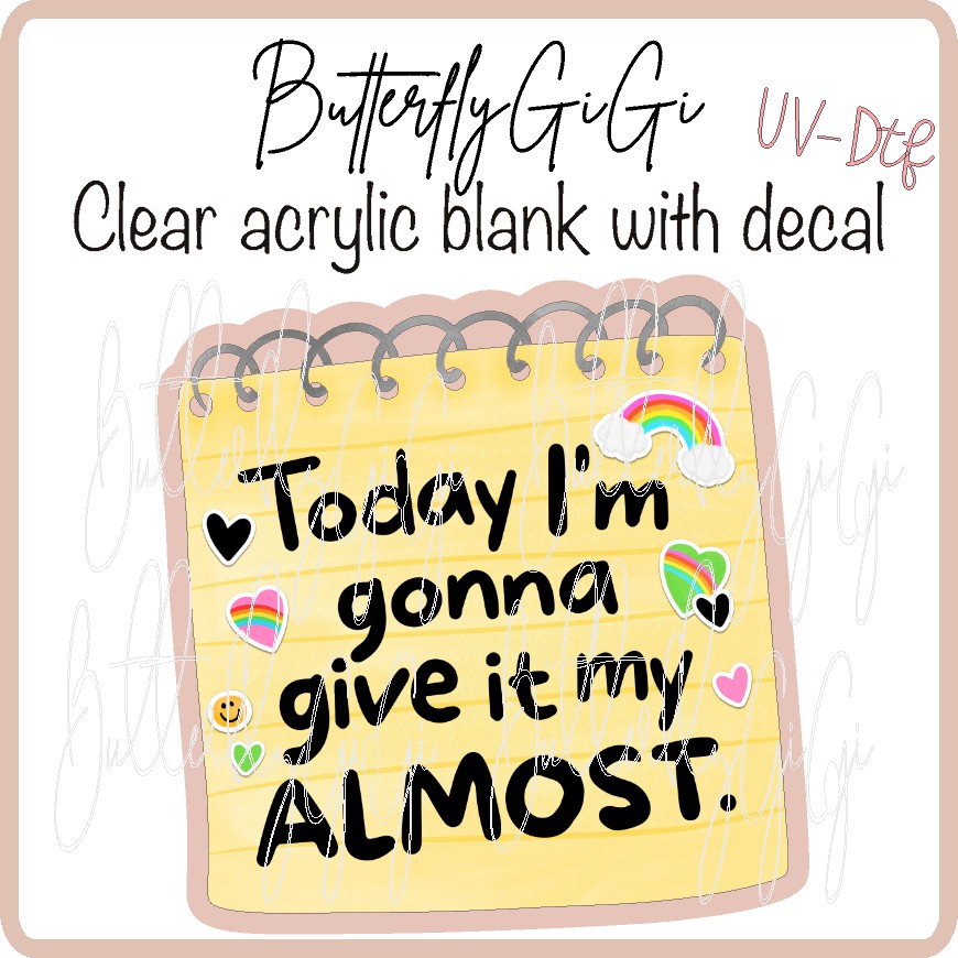 Today give almost UvDTF