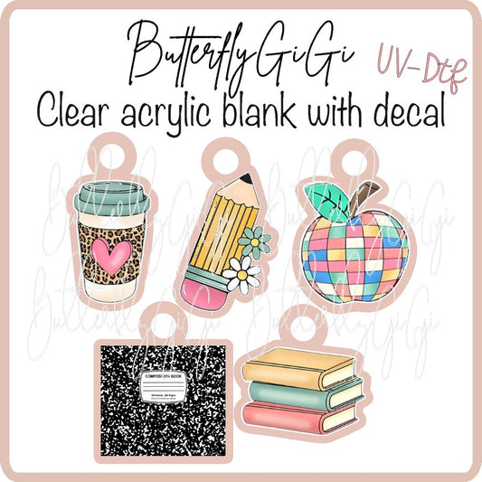 Traditional School  UVDTF Charms