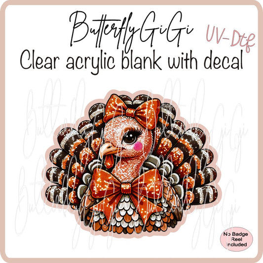UVDTF Fall Turkey Sparkle