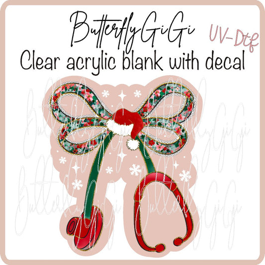 Twinkle Triage Stethoscope Bow UV DTF
