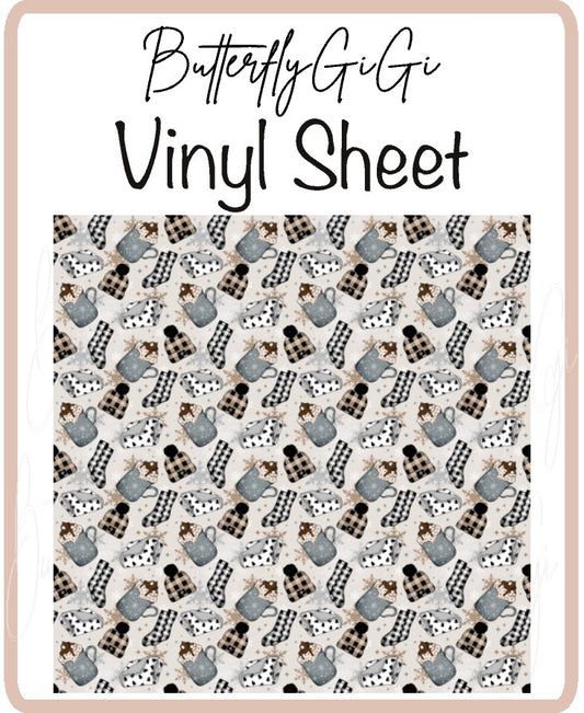 Cozy Christmas Checkered Vinyl Sheet