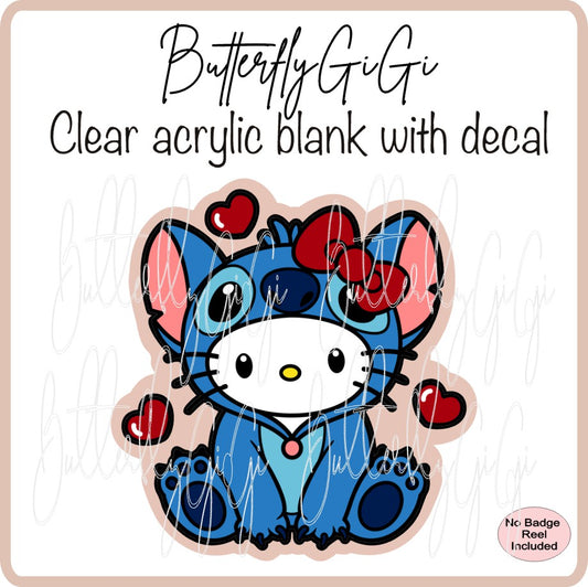 Valentine Blue Alien Kitty