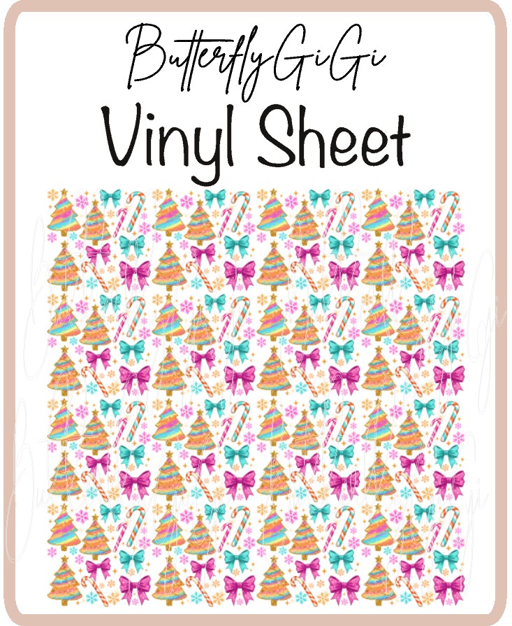 Christmas Bright Vinyl Sheet