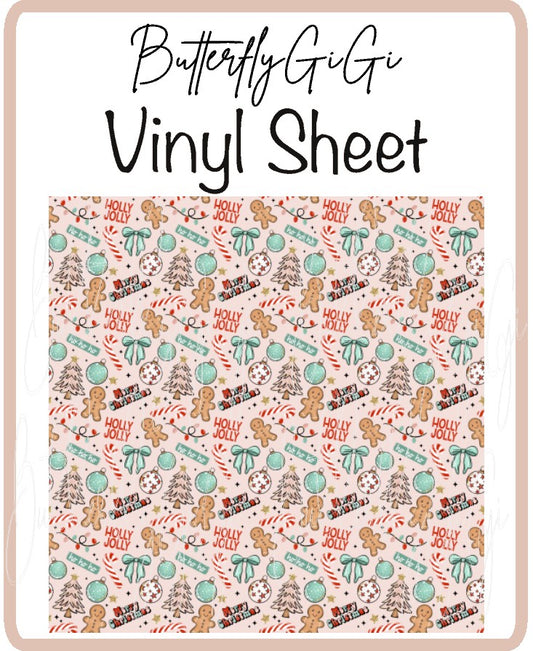 Holly Jolly Vinyl Sheet