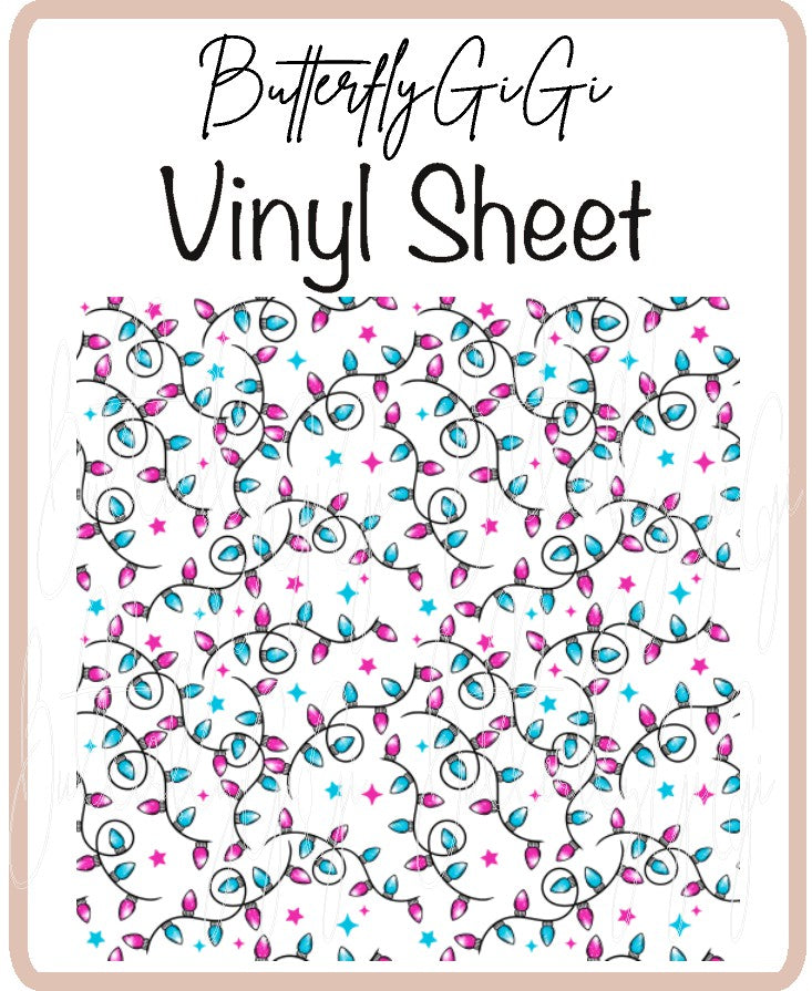 Christmas Lights Vinyl Sheet