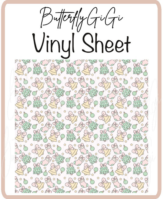 Christmas Pastel Vinyl Sheet