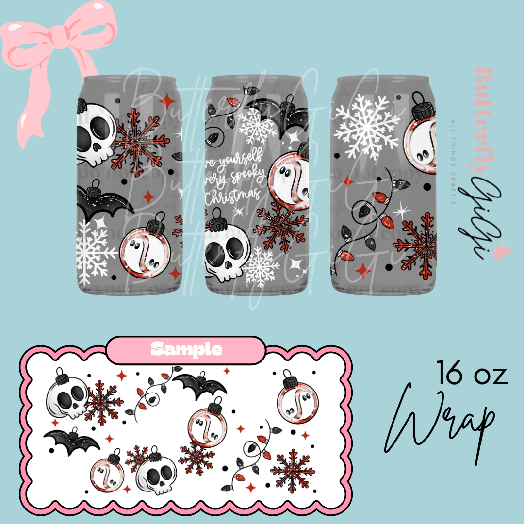 Very Spooky Christmas 16oz UVDTF Wrap