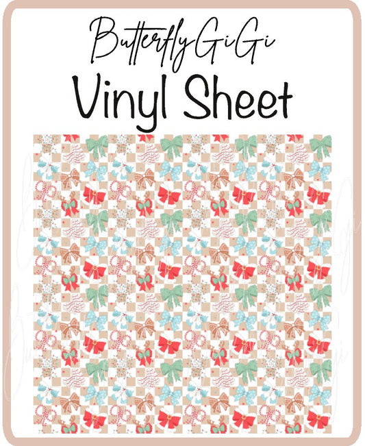 Festive Bows Vinyl Sheet