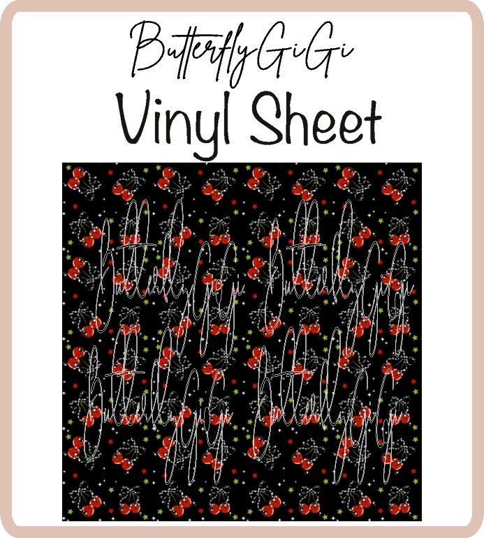 Checkered Cherry Vinyl Sheet