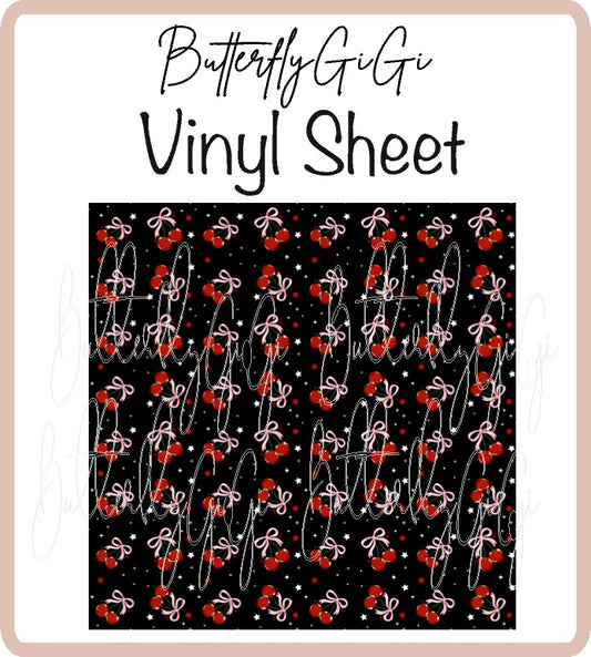 Cherry Bow Vinyl Sheet