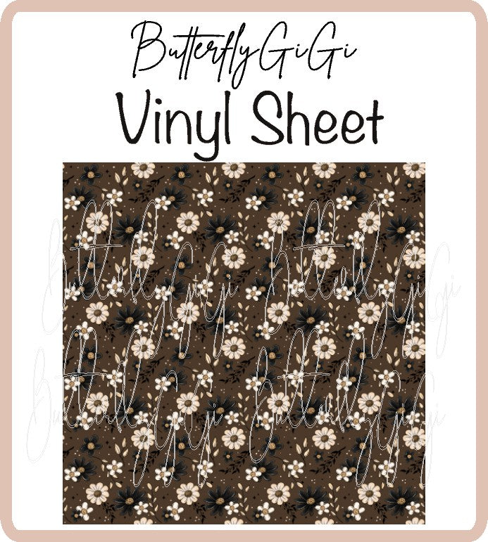Fall Flower  Vinyl Sheet