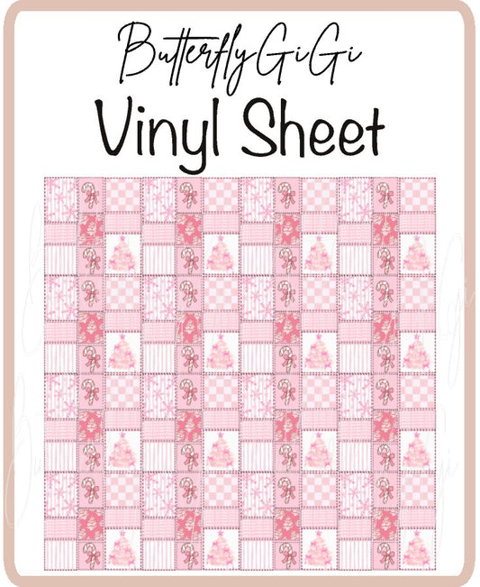 LV Pink Xmas Vinyl Sheet