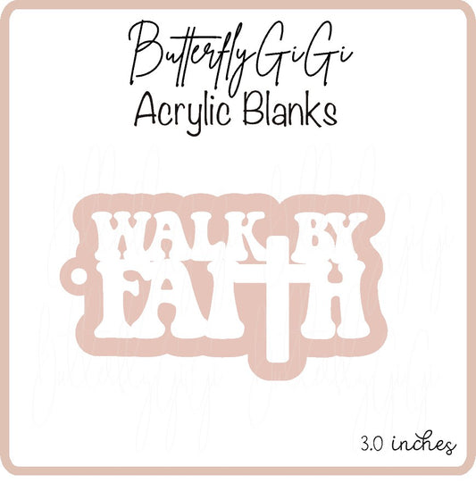 Walk by faith keychain