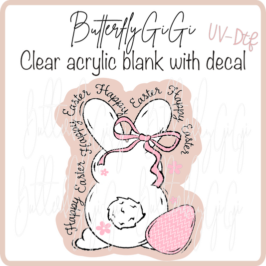 White bunny Tail UvDTF