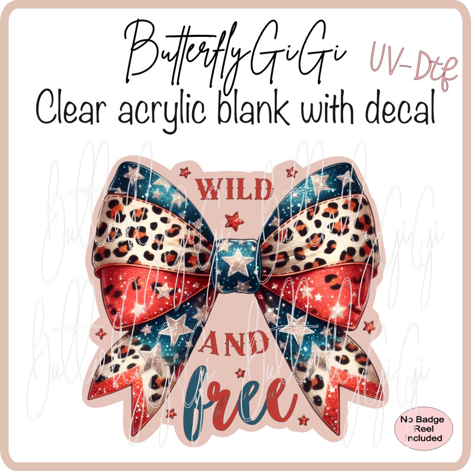 UVDTF Patriotic Wild & Free Bow