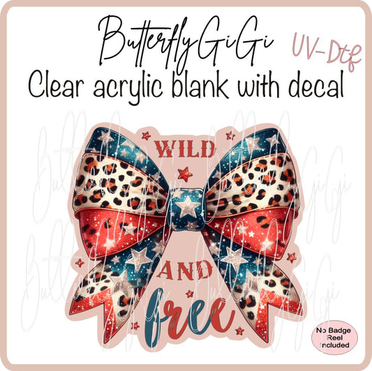 UVDTF Patriotic Wild & Free Bow