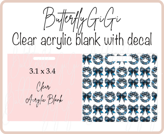 Winter Blue Badge Buddy Acrylic Blank & Decal