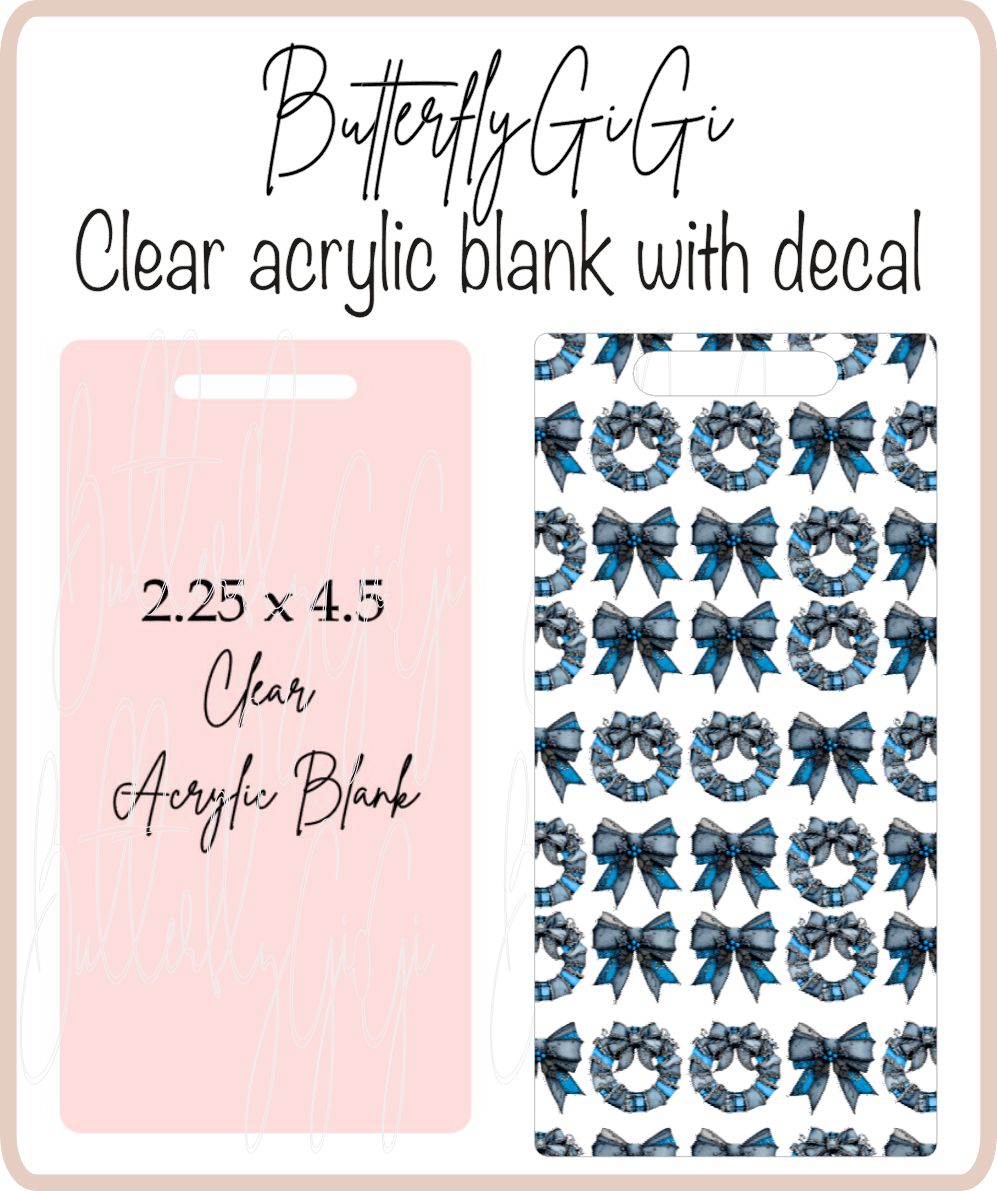 Winter Blue Badge Buddy Acrylic Blank & Decal