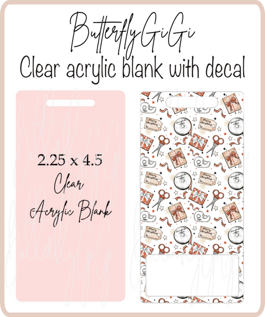 Wrapping Paper Badge Buddy Acrylic Blank & Decal