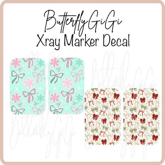 Christmas Bows Xray Markers Decal