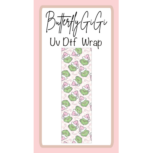 Wrap Grinch Candycane UV DTF