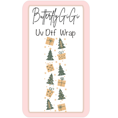 Wrap Christmas presents GREEN UV Dtf