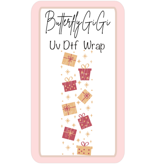 Wrap Christmas Presents Red UV Dtf