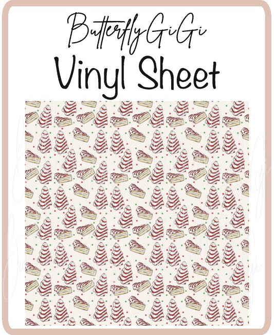 Xmas Snack Trees Vinyl Sheet