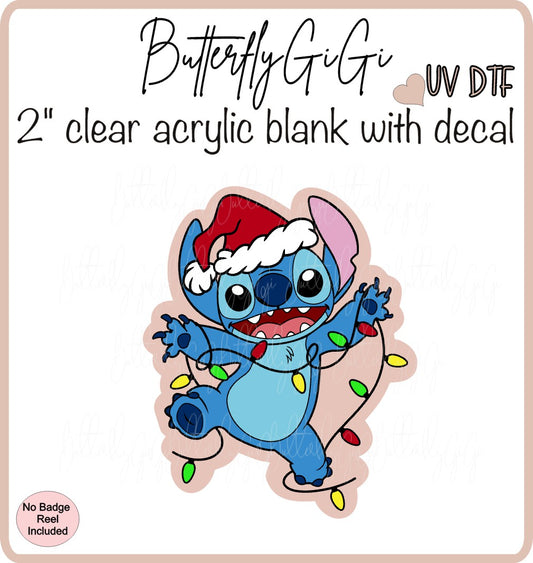 UVDTF Christmas Blue Alien Christmas Lights
