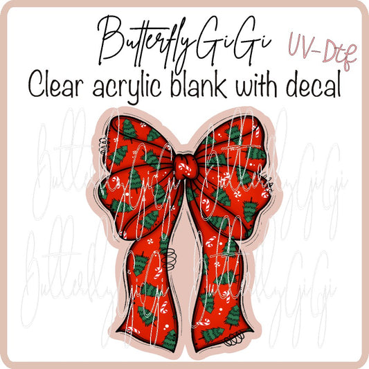 Xmas Tree Bow UV DTF